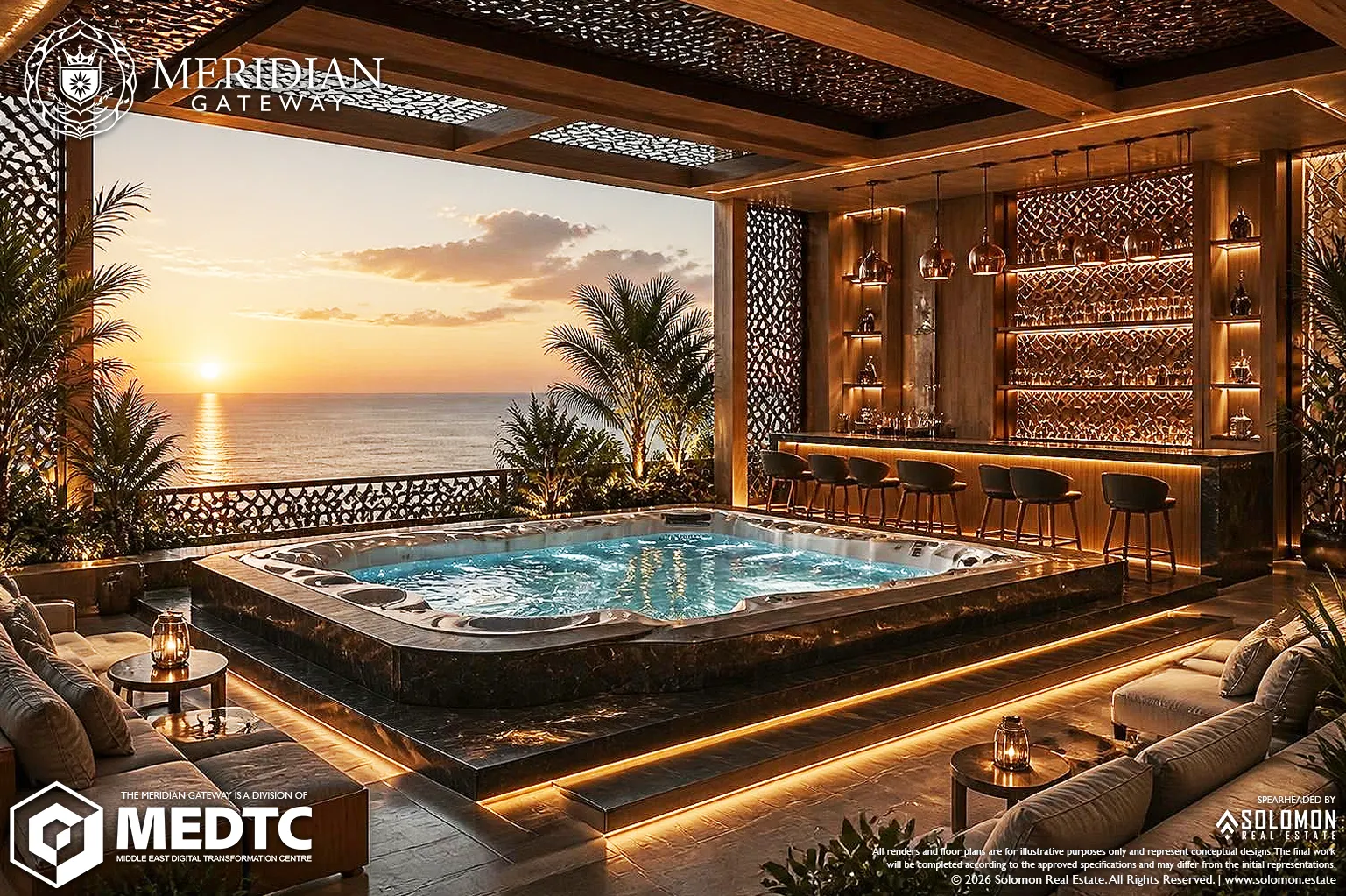Spa - Jacuzzi Outdoor Bar - Meridian Gateway