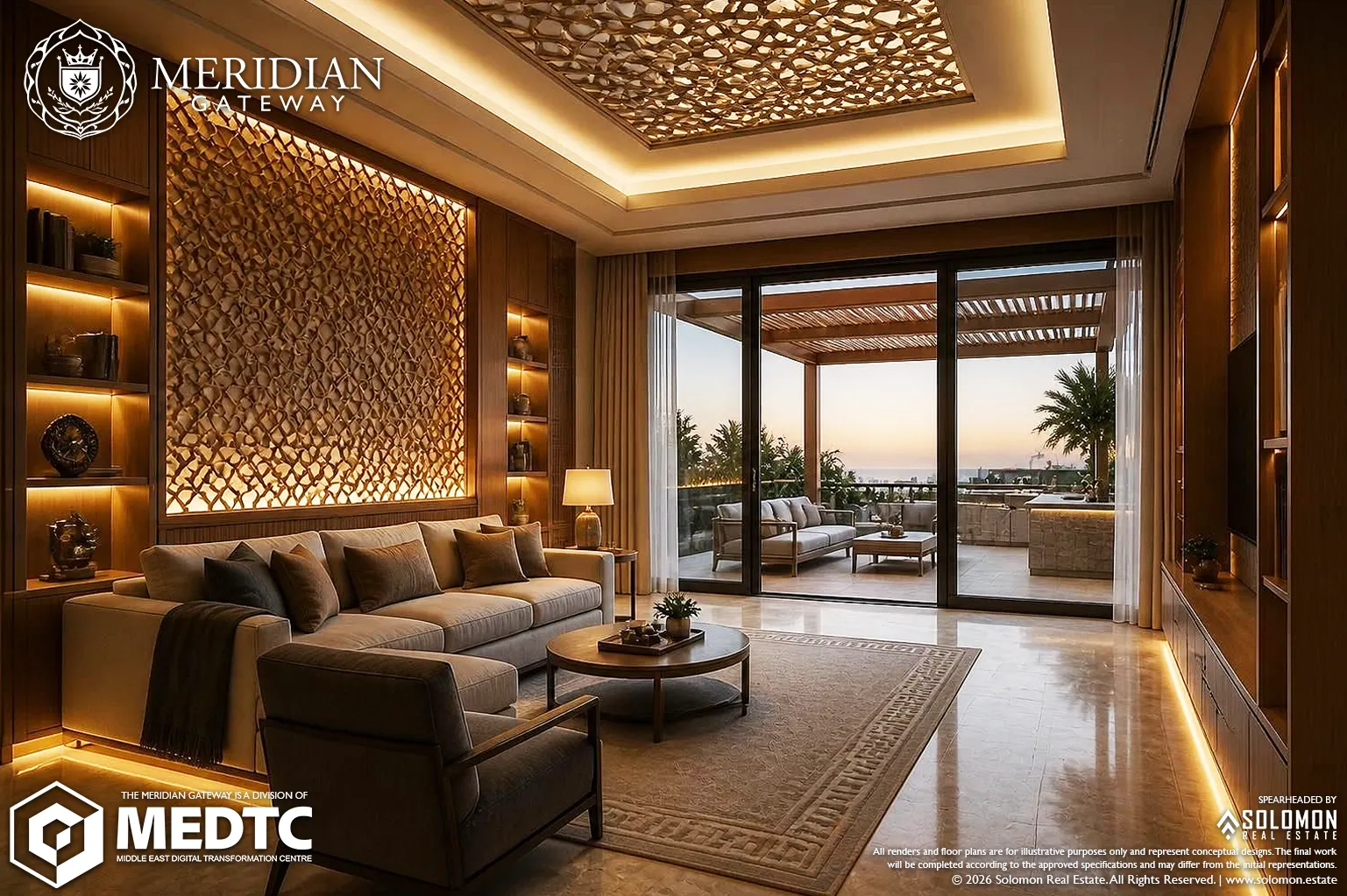 Typical 3-BR Duplex Home Floor Plan (185 m²) Family Lounge - Meridian Gateway