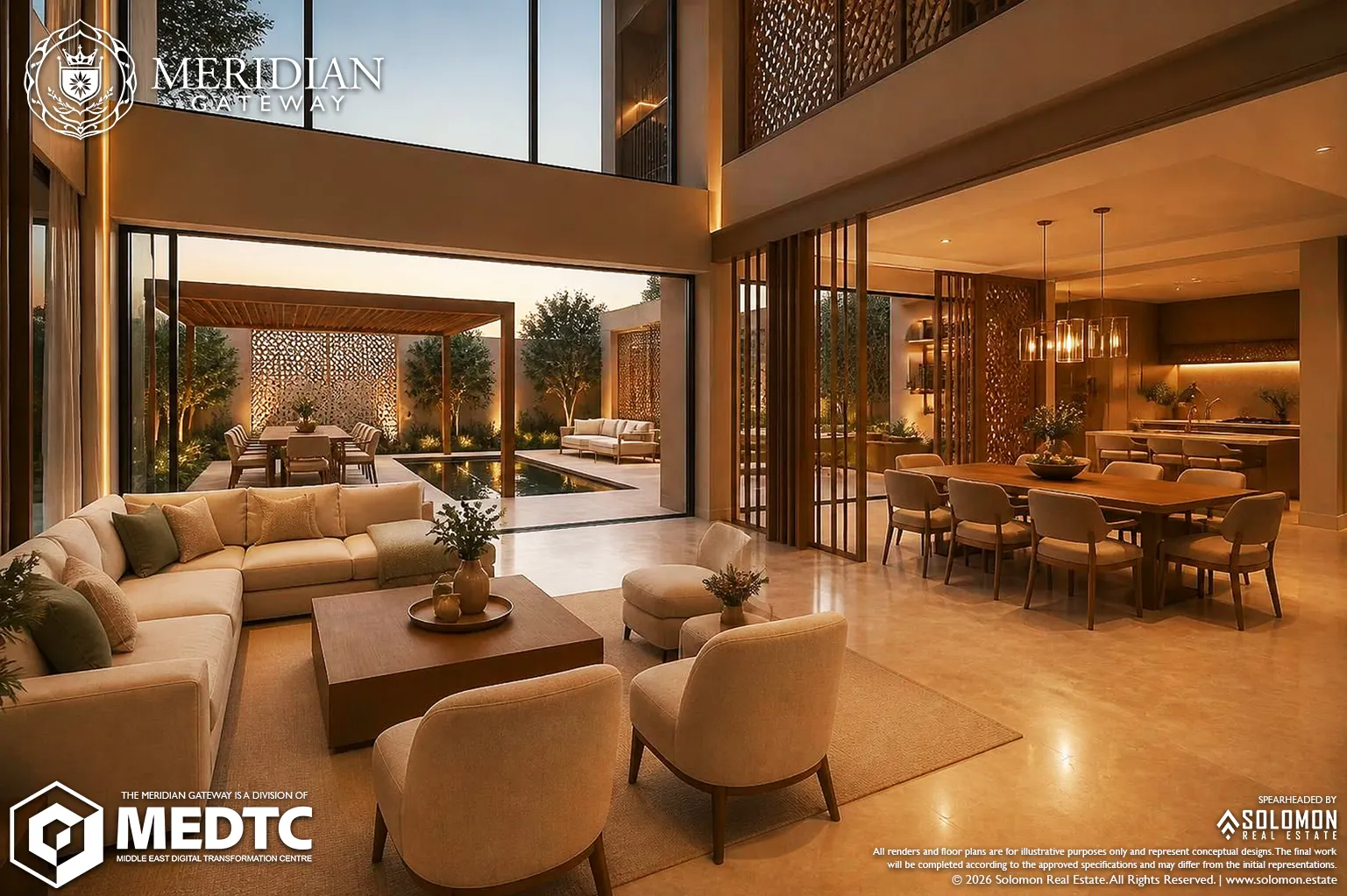 Typical 3-BR Duplex Home Floor Plan (185 m²) Formal Living (25 m²) - Open Dining (18 m²) - Meridian Gateway