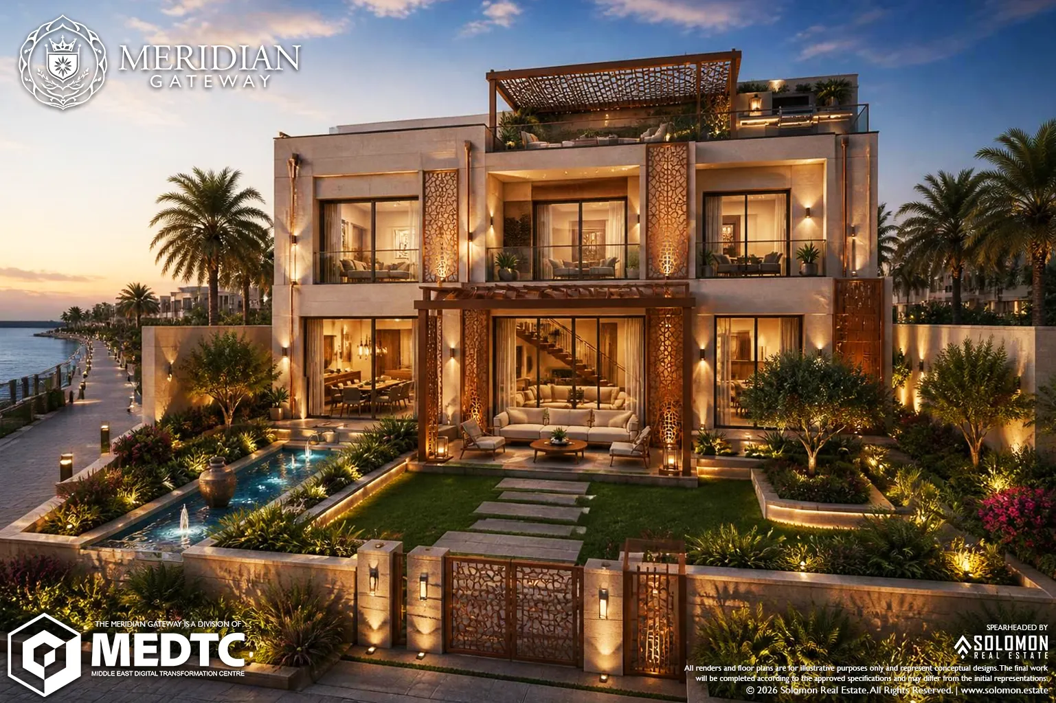 Typical 3-BR Standalone House Floor Plan (280 m²) -1 - Meridian Gateway