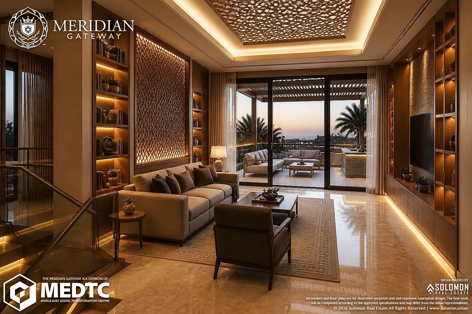 Typical 3-BR Standalone House Floor Plan (280 m²) -Family Lounge 3 - Meridian Gateway