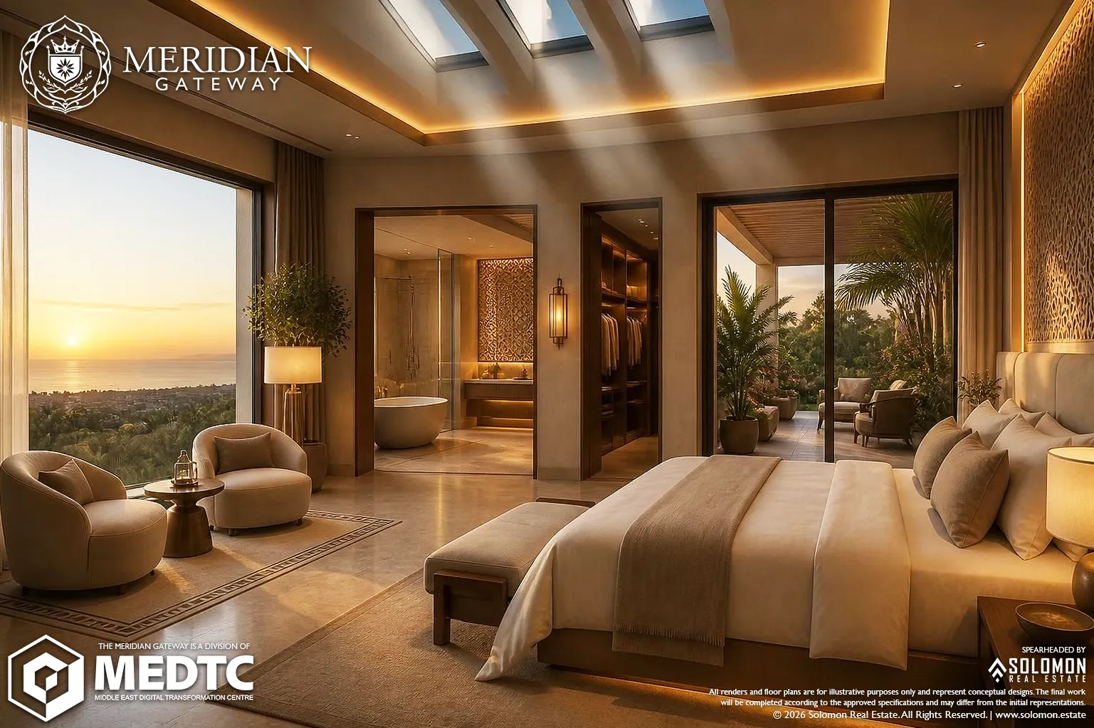 Typical 3-BR Standalone House Floor Plan (280 m²) - Master Suite (42 m²) - Meridian Gateway
