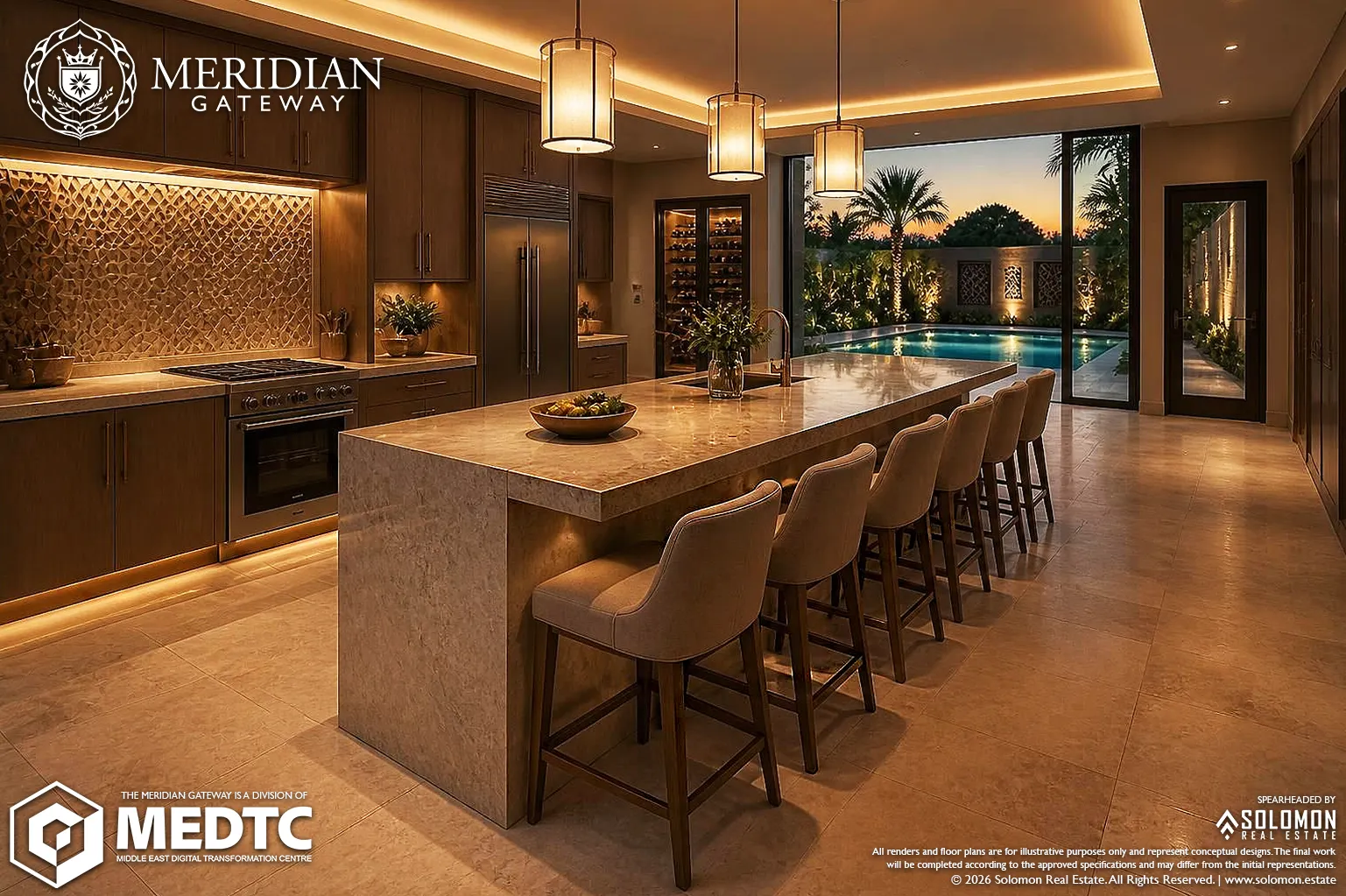 Typical 4-BR Standalone House (350 m²) Gourmet Kitchen (18 m²) - Meridian Gateway