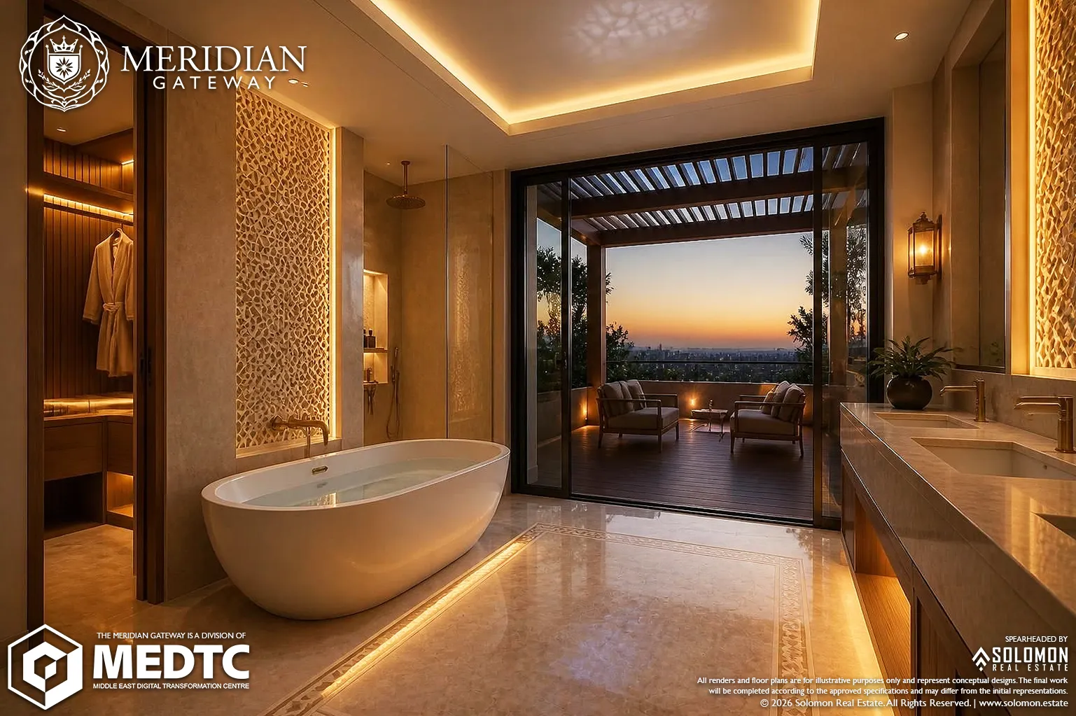 Typical 4-BR Standalone House (350 m²) Master Bathroom - Meridian Gateway